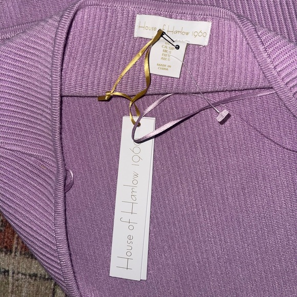 NWT House of Harlow 1960 Lilac Halter Neck Tank - Picture 3 of 3